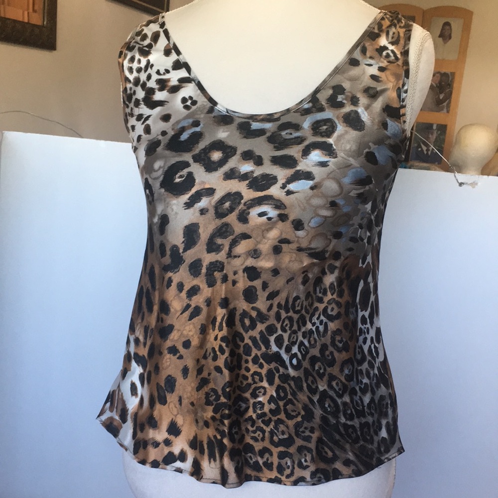 Cinema animal print polyester tank top
